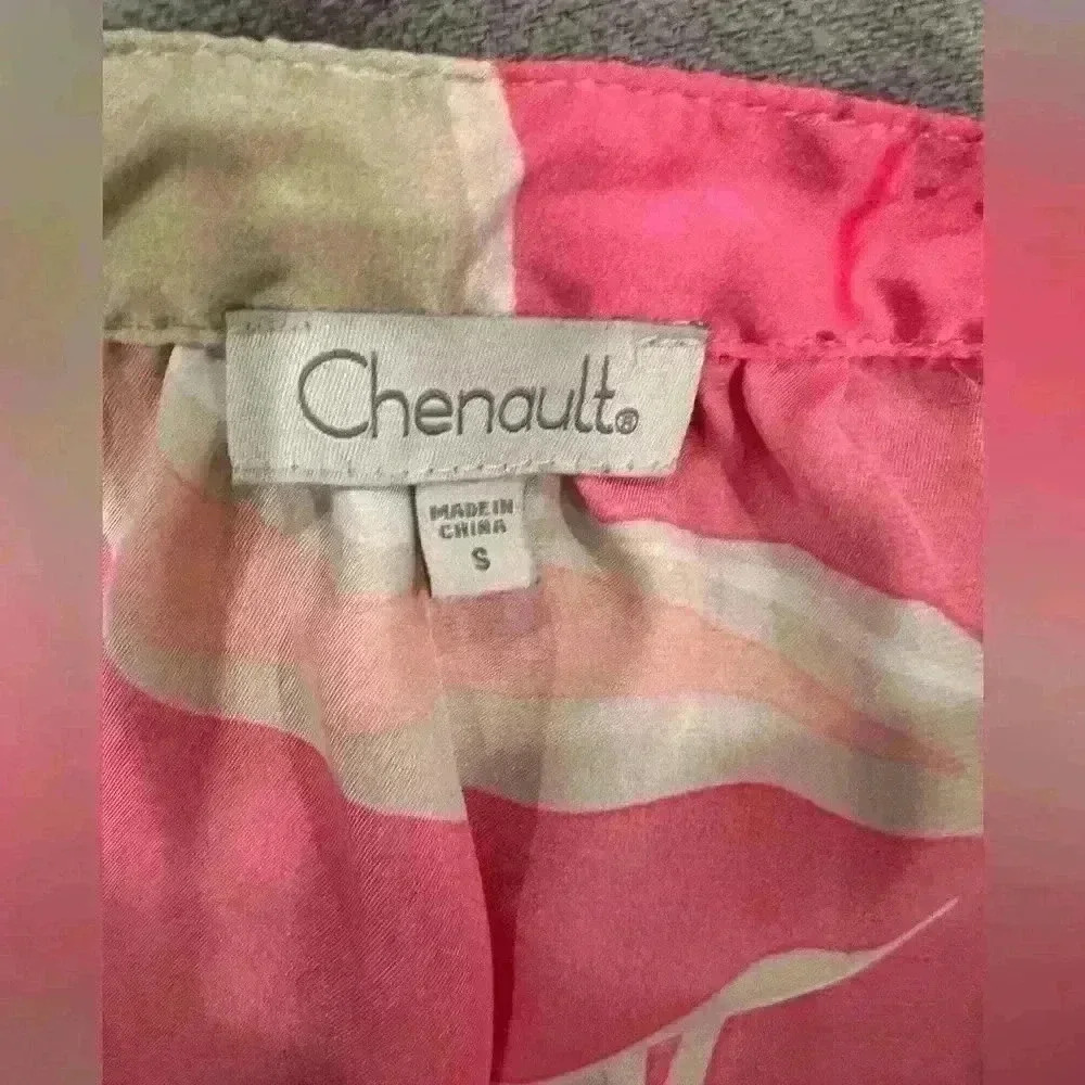 Chenault Button Down Pink And Cream, Size Small B… - image 4